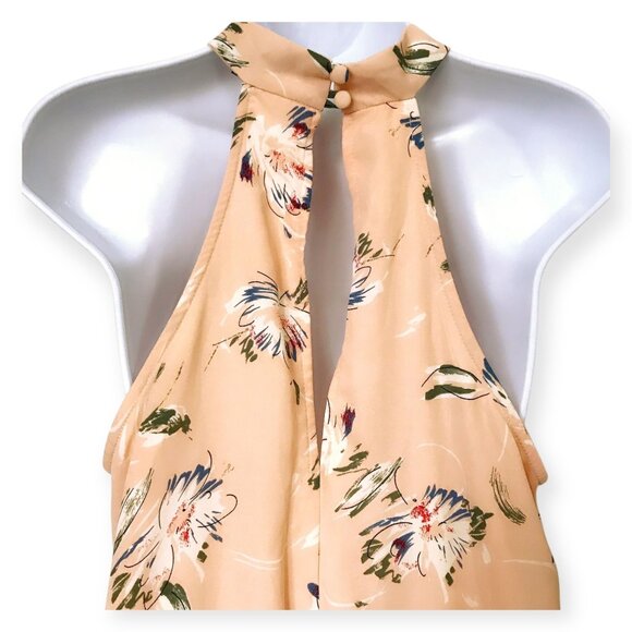 Lulus Merci Bouquet Floral Swing Dress Size S Peach Pink NWT - Picture 8 of 16